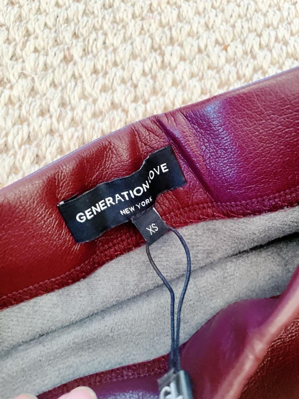 Generation Love Gina Vegan Leather Midi Skirt Cabernet Plum Burgundy XS NWT - Picture 9 of 9